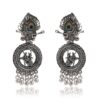 Handmade Traditional Jhumki with Moon and Flower Motif Chandbali Design Ethnic Jhumki Earrings for Women