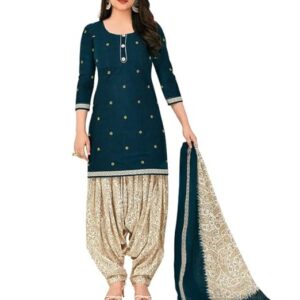Pranjul Pure Cotton Fully Stitched Printed Patiala Salwar Suit Set For Women