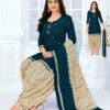 Pranjul Pure Cotton Fully Stitched Printed Patiala Salwar Suit Set For Women
